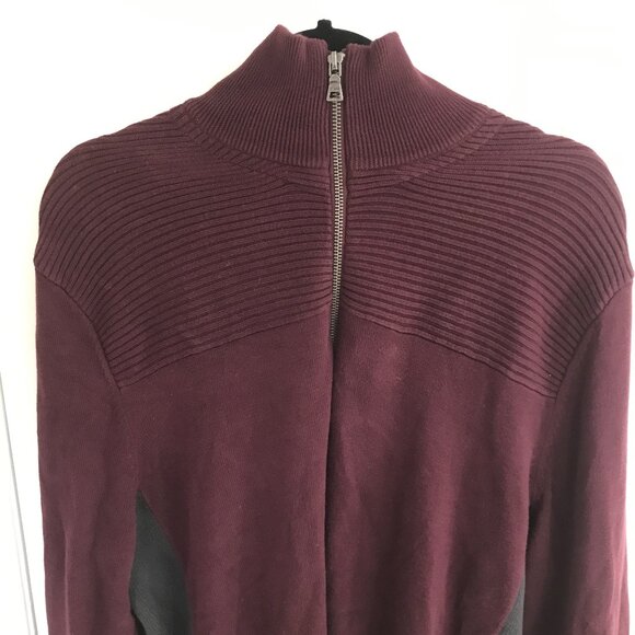 Guess 1/4 Zip Mock Neck Ribbed Pullover Sweater XL - Picture 4 of 10